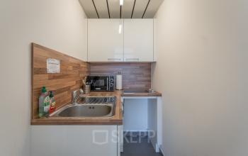 Pantry für die gemeinsame Nutzung der Mieter im Coworking Space Wien