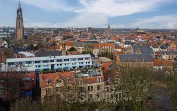 Exterior view of office building at Stadsring 248-250 in Amersfoort Centrum, showcasing an urban setting ideal for office space rental in the city center.