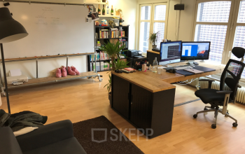 Big office space with windows