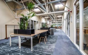 Office space rental at Anthony Fokkerweg 3 in Amsterdam Nieuw-West features a modern, open floorplan with natural light and stylish furnishings, perfect for collaboration and productivity.