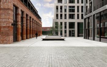 Exterior of office buildings at Papaverhof 58, Amsterdam North, suitable for office space rental.