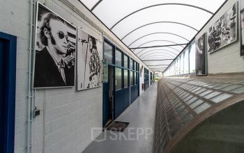 The hallway in the office building