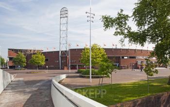 Olympisch Stadion building located at Olympisch Stadion 24-28, Amsterdam Old South, Amsterdam, showcasing the exterior of the office space rental area.