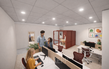 Office space at Luttenbergweg 8, Amsterdam South East with desks and people working, ideal for office space rental.