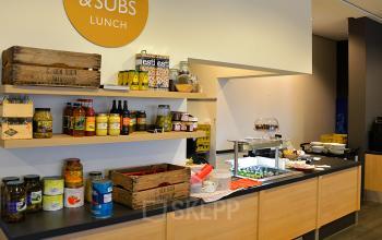 lunchroom bread office building lunchtime