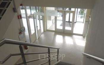 hallway stairs office space bright space