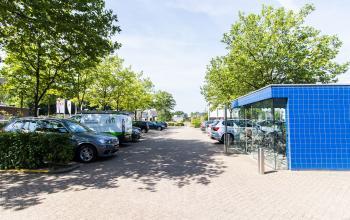 Free parking with covered bicycle storage