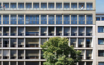 Fassade des hochmodernen Business Centers an der Nürnberger Straße in Berlin-Charlottenburg