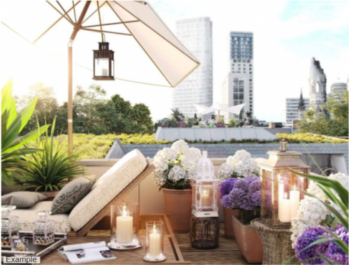 Inspiration für die Dachterrasse der Bürofläche zur Miete in Berlin Charlottenburg