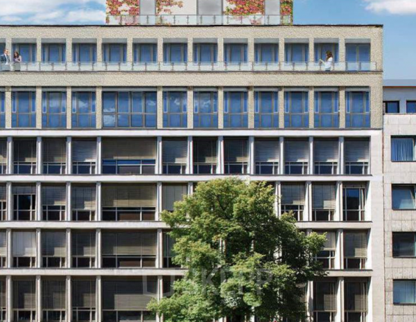 Fassade des hochmodernen Business Centers an der Nürnberger Straße in Berlin-Charlottenburg