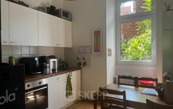 Helles Büro in der Wrangelstraße 22, Berlin Kreuzberg, mit einer funktionalen Pantry-Küche, ideal zum Büroraum mieten.