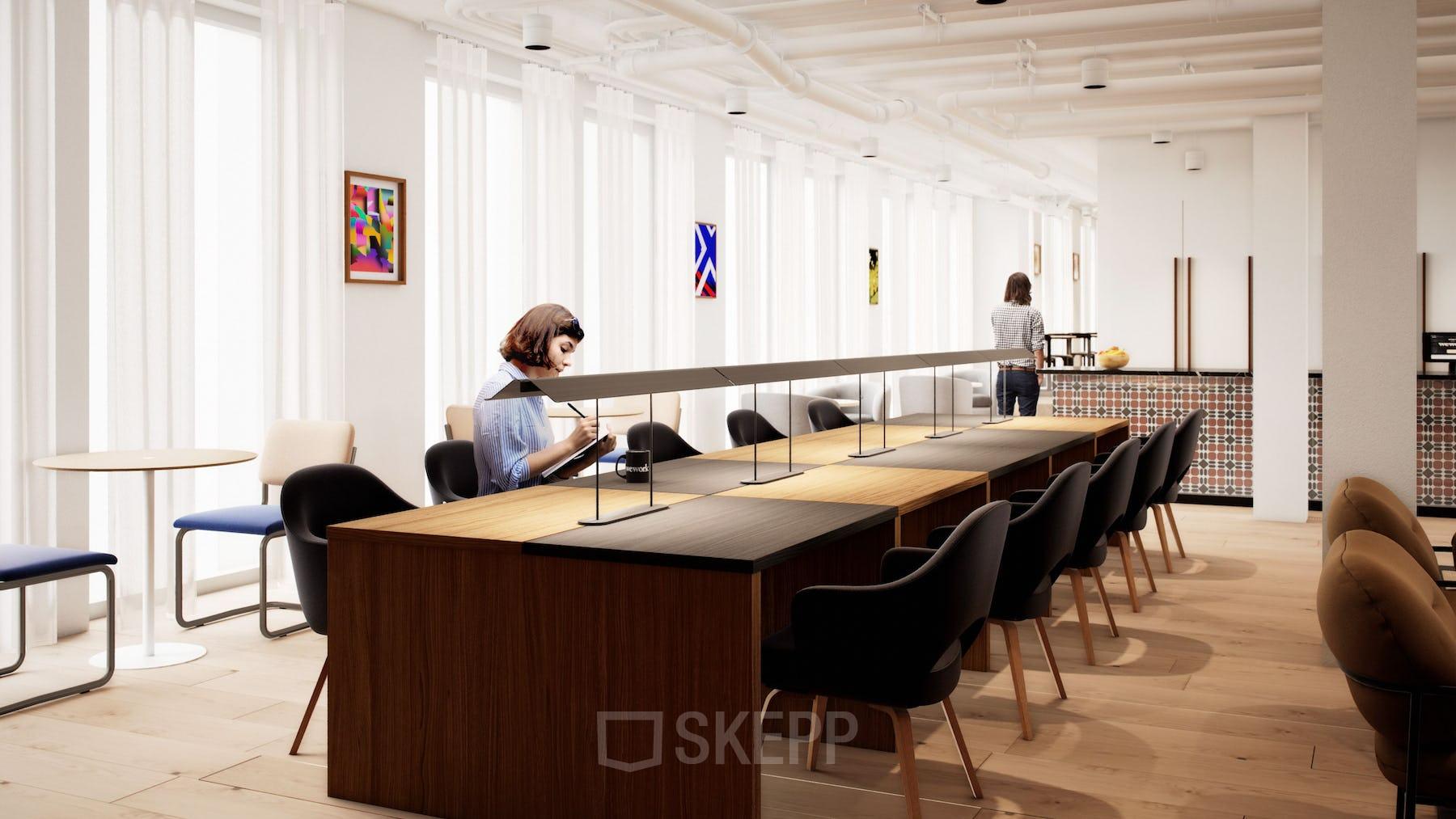 Modernes Büro in der Rosenthaler Straße 43-45 in Berlin Mitte mit Personen bei der Arbeit, ideal zum Büro mieten.