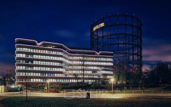 Impressive exterior view of the office building in Berlin Schöneberg