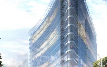 widok biurowca carbon tower fabryczna 6 kraków
