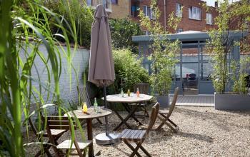 Dakterras voor lunch in de buitenlucht