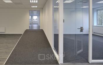 glass wall big office room space disabled people