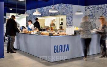 Blue office building space for rent