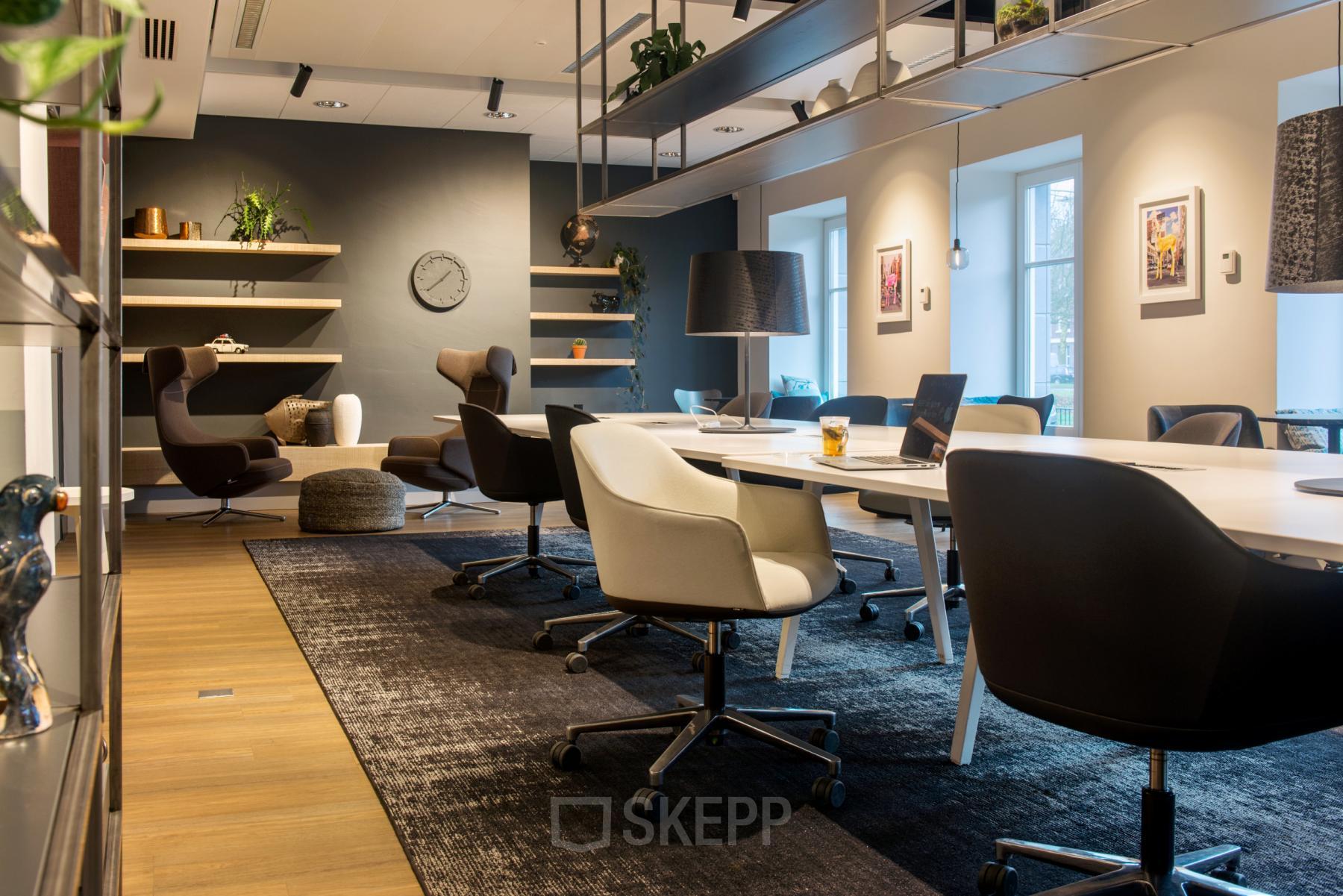 A long table where you can have a meeting
