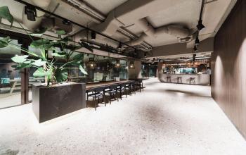 Spacious, modern workspace with stylish furnishings at Anna van Buerenplein 41 in The Hague Center, ideal for office space rental.