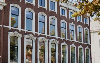Exterior view of the office building at Zeestraat 70, The Hague Center, The Hague, showcasing an attractive multi-story facade ideal for office space rental.