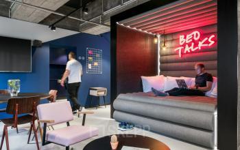 Schöne Business Lounge in der Prager Straße in Dresden
