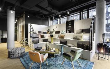 Stylischer Gemeinschaftsbereich in Düsseldorf Bilk an der Kaistraße