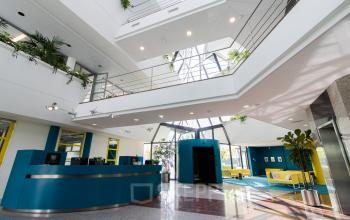 Office building with manned reception during office hours