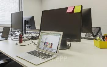 fully equipped office for rent at the Poststraße in Frankfurt