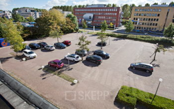parking spots a lot in front of the building in groningen