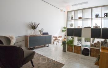 Bright furnished office space with modern decor at Waarderweg 19, Haarlem Waarderpolder, ideal for office space rental.