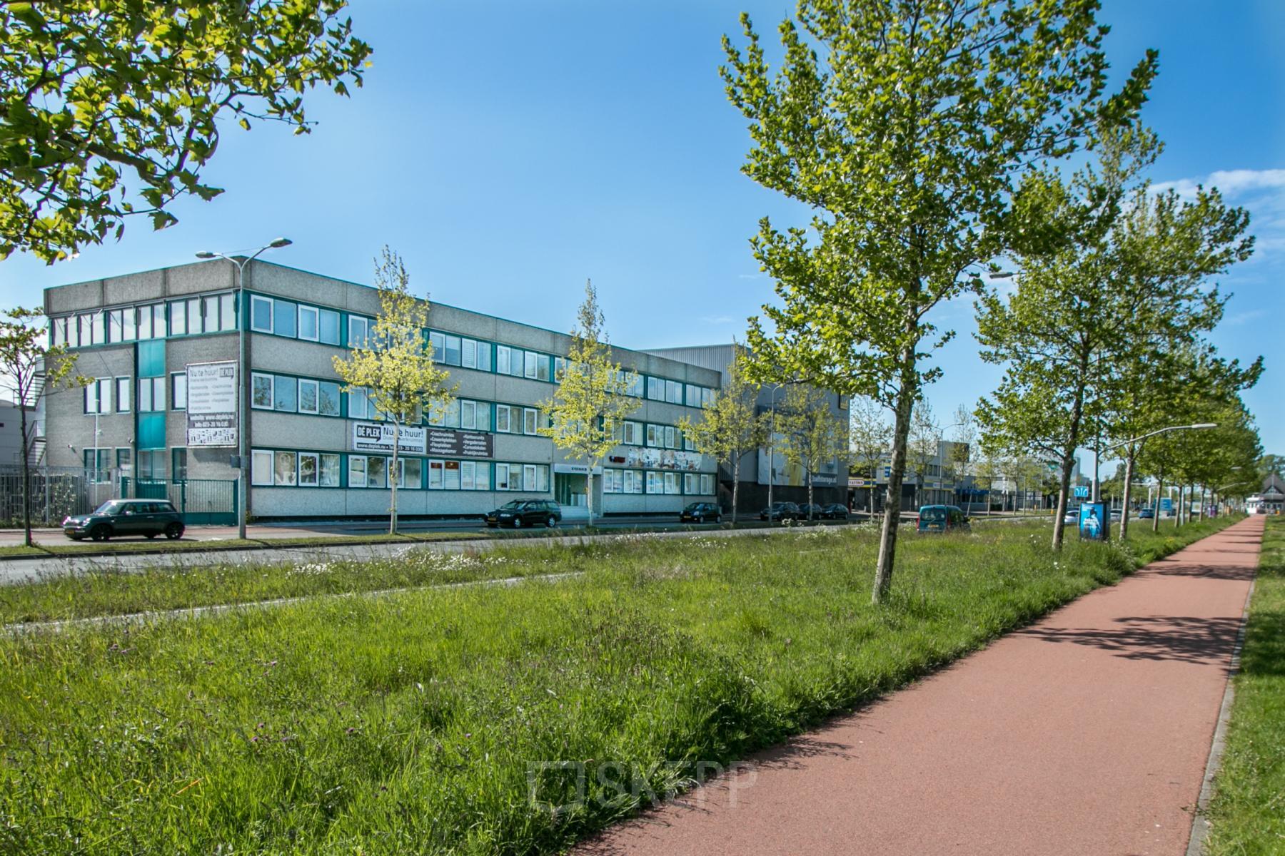 Exterior view of an office building at Waarderweg 19, Haarlem Waarderpolder, available for office space rental.