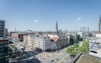 Atemberaubende Aussicht aus den Büros Brandswiete Hamburg