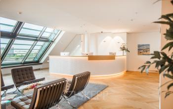 Beautiful reception at the office building in Hamburg