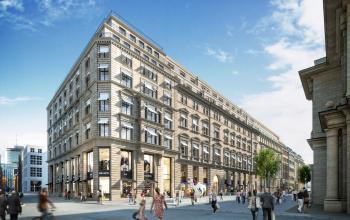 Impressive exterior view of the office building in Hamburg Alter Wall