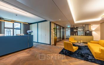 Modern reception of the business center in Hamburg 