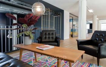 Stylish Business Lounge in the office building in Hamburg-Hafencity