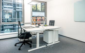 Kleines Büro mit hochwertiger Einrichtung und toller Aussicht