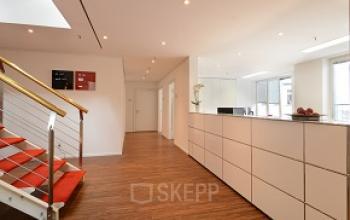 Big reception in the office building in Hamburg