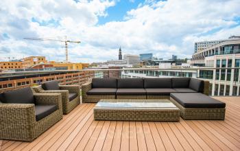 Impressive roof terrace in Hamburg Neustadt