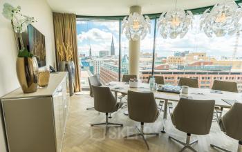 Bright conference room at the office in Hamburg for rent