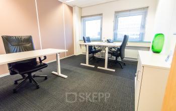 Modern office space rental at Siriusdreef 17, Hoofddorp with neatly organized working desks and bright natural light.