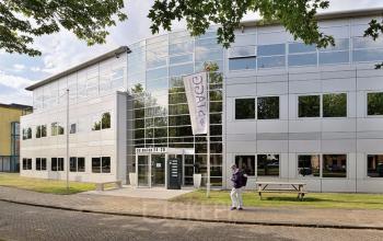 Front side office building Houten many windows