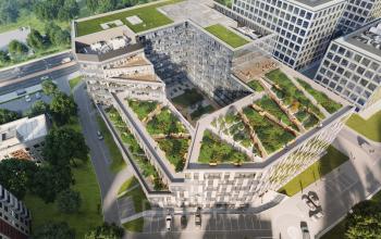 widok tarasów tischnera office z lotu ptaka