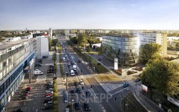 view office building from the street