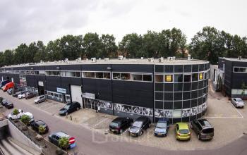 Exterior view of the office building at Fruitweg 22, Leiden, showcasing potential office space rental opportunities.