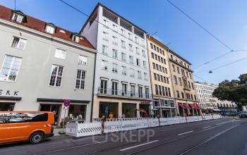 Impressive exterior view of the office building in Munich Altstadt