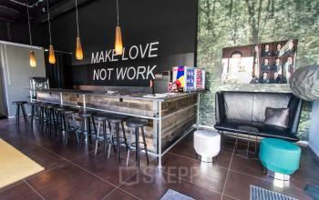 Great bar in the office building in the Gutenbergstraße in Munich