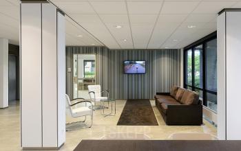 break hallway stripes chairs brown couch