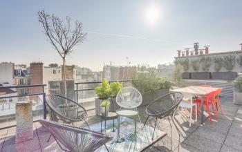 Rooftop pour se reposer lors d'une pause bien méritée au boulevard Gouvion Saint-Cyr