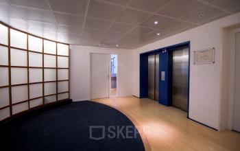 Hallway with elevators office